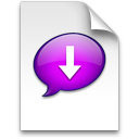 iChat Purple Transfer Icon 128x128 png